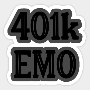 401k Emo Black Font Sticker